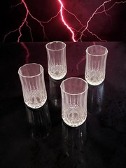4 Cristal D’Arques-Durand Longchamp 10 Oz Flat Tumbler 5 3/8″ Tall 2 3/4″Width