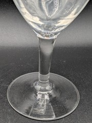 Set of 2 Vintage Needle Etched Crystal Goblets