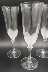Vintage Set of (5) JG Durand Cristal D’Arques «Florence» Champagne Flutes