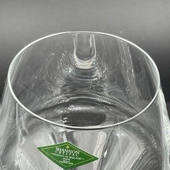 Set of 3 Shannon Crystal Clear Wine Glass Burgundy Wide Bottom w Tags 10″ Tall