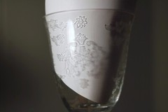 FOSTORIA NAVARRE CLEAR STEM 6016 ETCH 327 7 3/4″h Water Goblets (Set of 2)