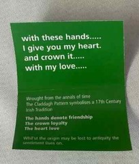 EAMON ~ CLADDAGH ~ HAND ENGRAVED SHAMROCK FLUTE PAIR(2) ~ CLOTH LINED BOX~8.25″