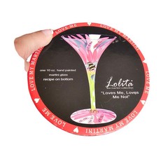 Lolita ‘Loves Me, Loves Me Not’ Handpainted Martini Glass Recipe On Bottom