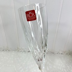Set of 5 RCR Christalleria Italiana Disaronno Champagne Flute Glasses 9.25″