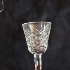 Vtg Waterford Crystal ALANA Decanter & 6 Liqueur Footed Shot Glasses 3.5″ Set