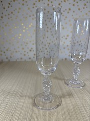 Villeroy And Bosch Vallery Crystal Champagne Flutes Set Of 2 Signed