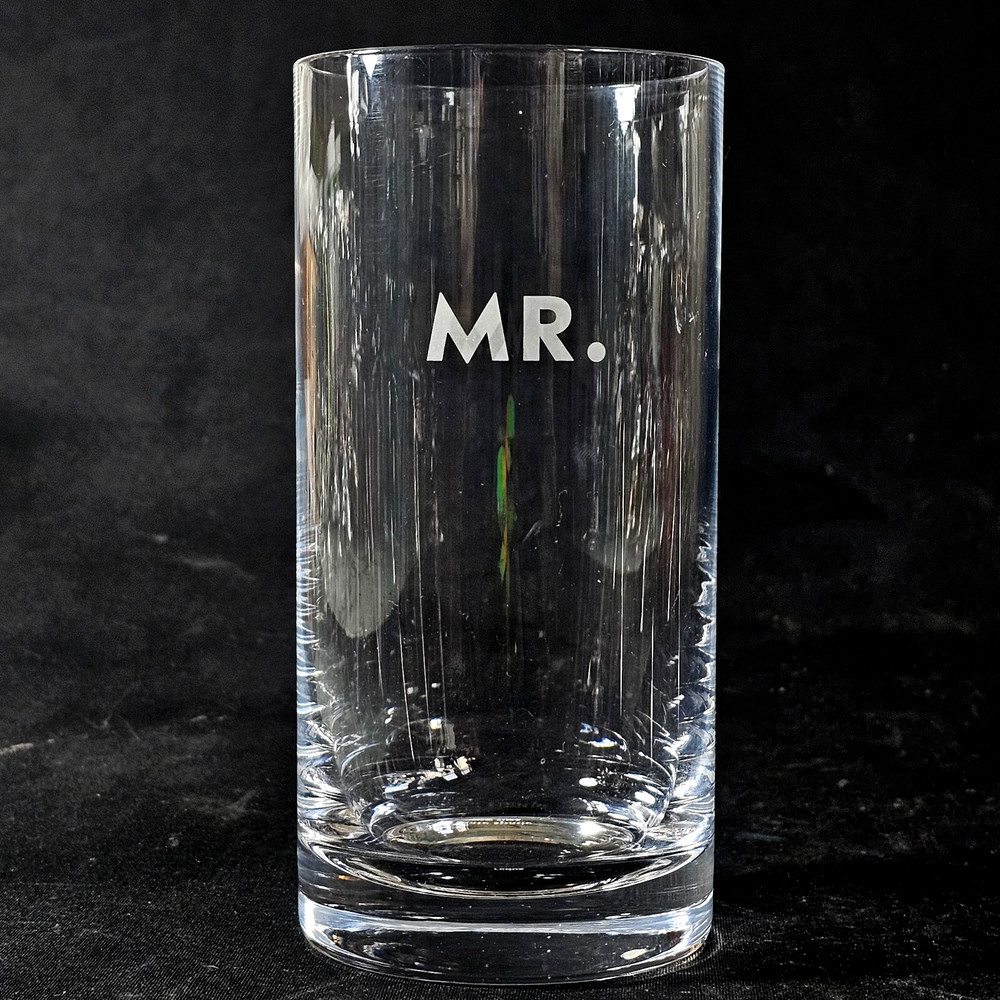 KATE SPADE LENOX DARLING POINT MR HIGHBALL GLASS, Lead Crystal, 6 1/8″, USA