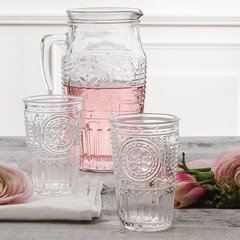 Romantic Water Glass Set of 4 | 10.25 oz Italian Glassware for Beverages
