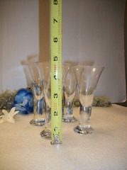 Set of 4 Handcrafted Clear Liquor Glasses Aperitif Cocktail 4″ Tall