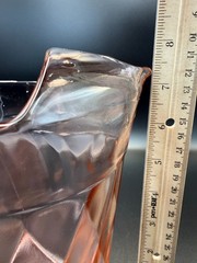 Hazel Atlas Pink Depression Glass Diamond Optic Pitcher Vintage – Excellent Cond