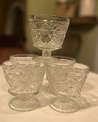 Big Top Peanut Butter Hazel Atlas Glass Short Sherbet Vintage Set Of 5