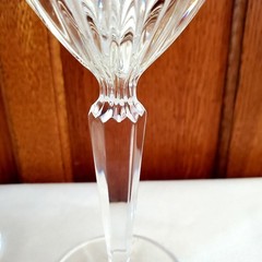 2 Mikasa Icicles Crystal Wine Glasses 7.5″ Ribbed Design