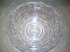 HUGE CRYSTAL CENTERPIECE BOWL / PUNCH BOWL, HAND CUT 24%, WAVE DESIGN, POLAND