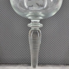 Vintage Set of 4 Crystal Wine Glasses Fruits Grapevine Etched Design 8.5″