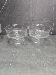 US Glass / Ripley and Company Pavonia Clear 5 Pinapple Stem Footed Dessert