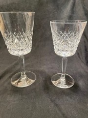 WATERFORD ALANA wine glasses – 2 , 7 1/2″ & 6 1/2″