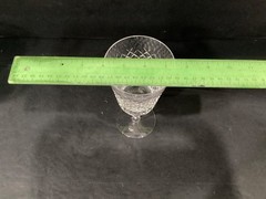 Waterford Crystal Alana Large Wine Water Glasses Ireland Set of 2 *