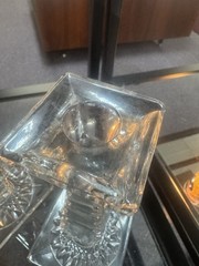 Antique Edwardian Fry (H.C.) Glass Co. clear glass candleholders