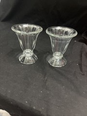 Libbey Tulip Shape Parfait Sundae Dessert /Ice Cream, Clear Glass, PAIR, J100