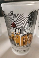 VINTAGE LIBBEY Set of 4 MCM CALIFORNIA MISSION Glasses Tumblers Frosted 8 oz EXC