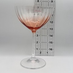 Galway Irish Crystal Erne Cocktail Champagne Saucer Pair Blush