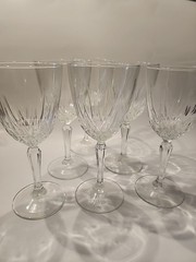 Luminarc Cristal d’Arques Durand DIAMANT Clear Set 6 7″ Wine Glases Goblets