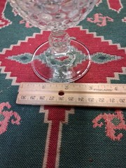 VINTAGE HOBNAIL PATTERN SET OF 7 BUBBLE DESIGN CLEAR 5″ TALL