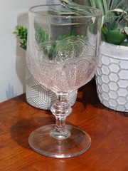 EAPG Pattern Glass Duncan & Sons Shell & Tassel Non Flint Goblet c1880s