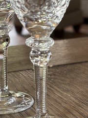 GALLIA 4 Crystal Cordials Rogaska 5″ Cut Glass Faceted Stem NEW No Box