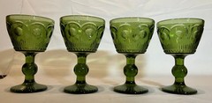 14x Bartlett Collins St Genevieve Green bullseye wine champagne sherbet iced tea