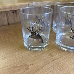 Whitetail Deer Double Old Fashioned Glasses Set of 6 Michael SIEVE Barware 🔥