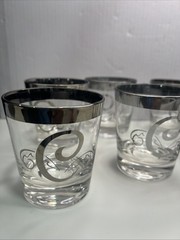 Set of 6 Vintage Mid Century Modern Dorothy Thorpe Whiskey Rocks Glasses