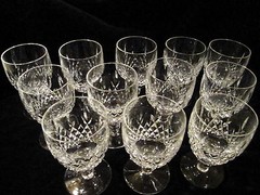 RARE WATERFORD»KILCASH»WATER GOBLET, 5 1/4″H, 12 OZ. PRICE/EACH, XLNT COND.