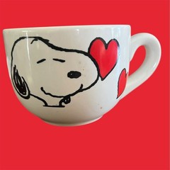 Peanuts Snoopy Valentine’s Day Coffee Mug 12oz Aforable Red Hearts Design