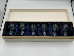 6x Incredible Rare Meissen Crystal Floral Bouquet Multi-Motif Liquor Glasses