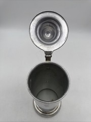 Vintage Apex Quality Aliminum Lidded tankard 8″ Tall Barware, British Drinkware