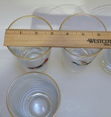 Vintage Game Bird 10 GameBird Highball Glasses 3D Gold Rims Hunting Lodge Decor