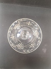 4 VTG Glastonbury Lotus 4½ in Champagne, Tall Sherbet Etched Frosted Stemmed EUC