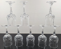 8 Cristal D’Arques Longchamp Water Goblets Set Elegant Crystal Etch Stemware Lot