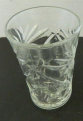 Oatmeal Flared Anchor Hocking Tumbler Prescut Clear Crystal EAPG 8 Ounces