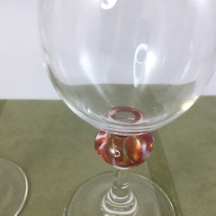 Liqueur Sherry Cordial Glasses Small Stemmed Handmade Art Glass Set of 2 Italy