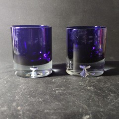 BLOCK STOCKHOLM DOUBLE OLD FASHIONED GLASSES , 4 1/8″, 10 Oz, POLAND, 2PCS