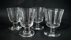 Mixed Lot 4 Retro Small Pedastal Footed 3 3/4″ Cocktail Sherry Glasses 6oz