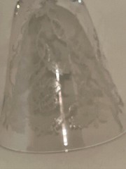 2 Vintage Floral Etched 9-Ounce Crystal 7 1/4″ Tall Water Goblet