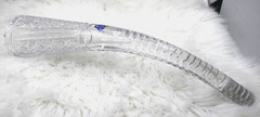 RARE VINTAGE RUSSIAN LEAD CRYSTAL CEREMONIAL WINE DRINKING HORN 18.75″