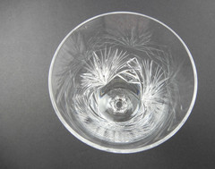 Gorham Cherrywood Cut Crystal Footed Iced Tea Glass Goblet 6 7/8″ Tall 10 oz