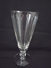 Tiffin Gray Cut Darts Water Glass Goblets Elegance for Fine Arts Set of 4