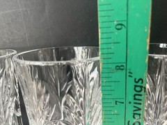 Set of 3 Crystal Glass Fifth Avenue PORTICO Iced Tea Glasses, 8 1/4”