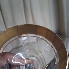 Tiffin Franciscan Minton Optic Paneled Gold Rimmed Champagne Sherbet Glasses