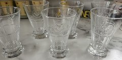 Cristal D’Arques-Durand Heritage Rooster Collection Set of 6 Water Juice Glass